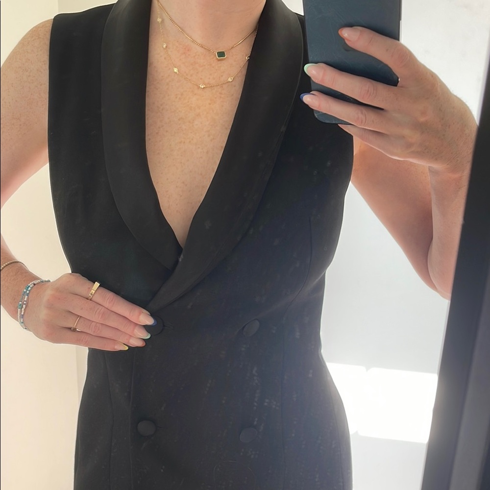 Zara Black Tuxedo Mini Dress - Picture 3 of 10